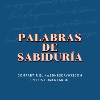 Palabra a los sabios blue modern-simple