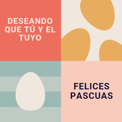 Feliz Pascua para ti y la tuya orange modern-color-block