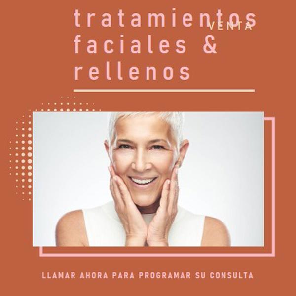 Venta de tratamientos faciales y rellenos orange modern-geometric-&-linear