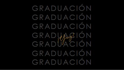 Yay para la graduación black modern-simple