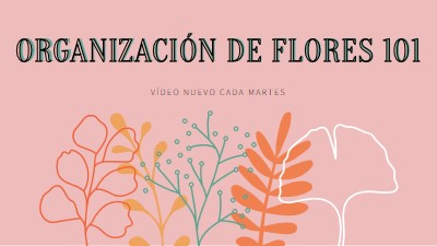 Coqueteos florales pink whimsical-line