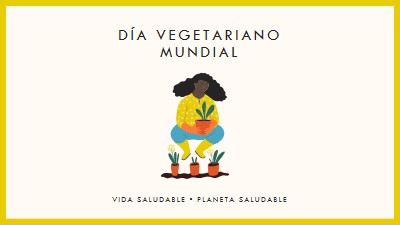 Es el Día Mundial vegetariano white modern-simple