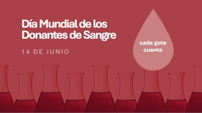 Día Mundial de los Donantes de Sangre red modern-bold