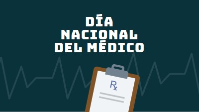 Hoy es el Día Nacional del Médico blue modern-simple