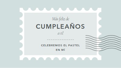 Maravilloso cumpleaños blue modern-simple