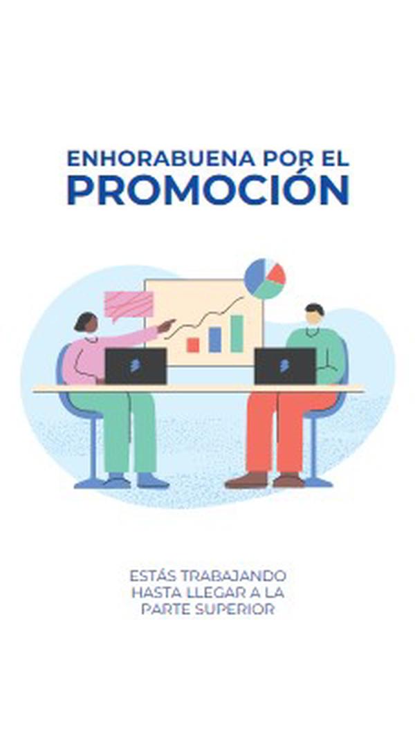 Felicitaciones por la promoción white whimsical-line