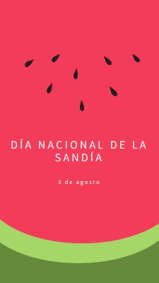 Día Nacional de la Sandía pink modern-simple