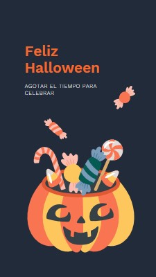 Ten un dulce Halloween black whimsical-line