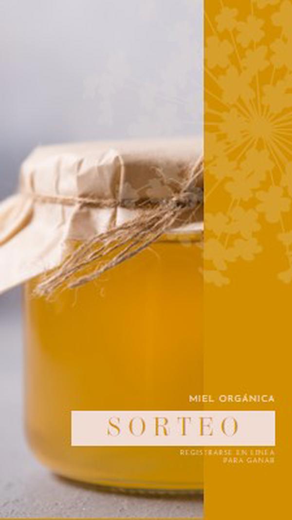 Sorteo de miel dorada orange organic-simple