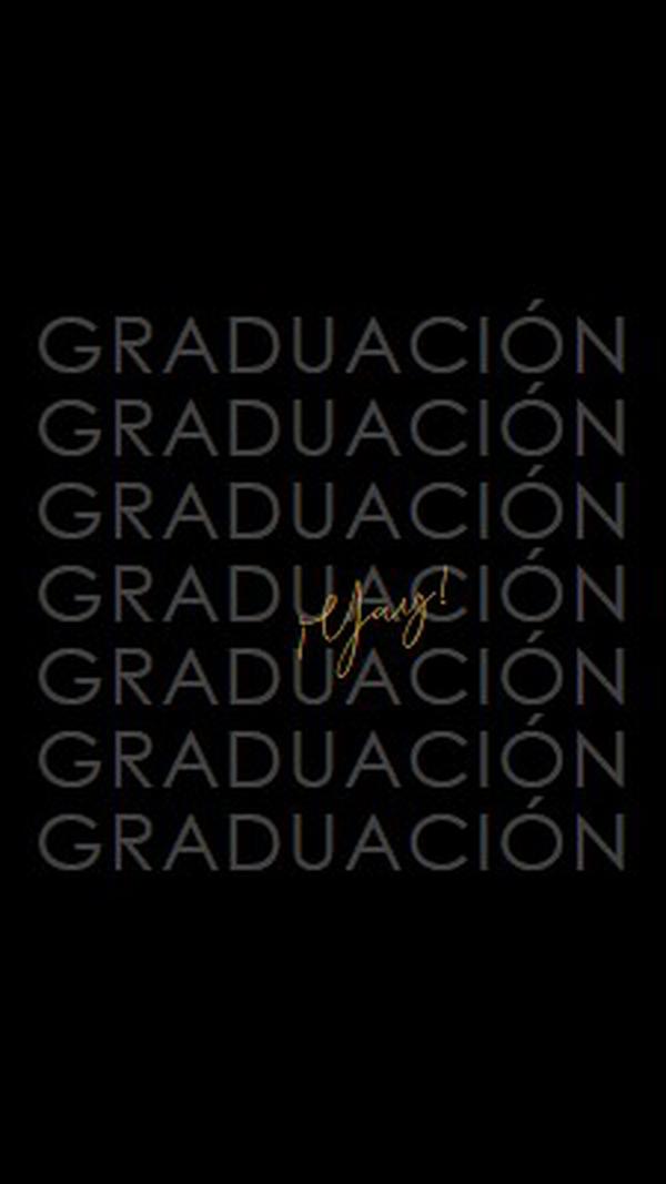 Yay para la graduación black modern-simple