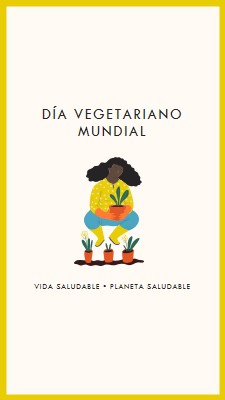 Es el Día Mundial vegetariano white modern-simple