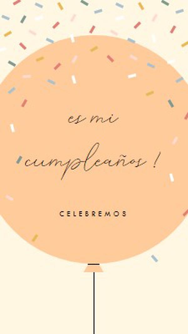 Celebremos mi cumpleaños yellow whimsical-line