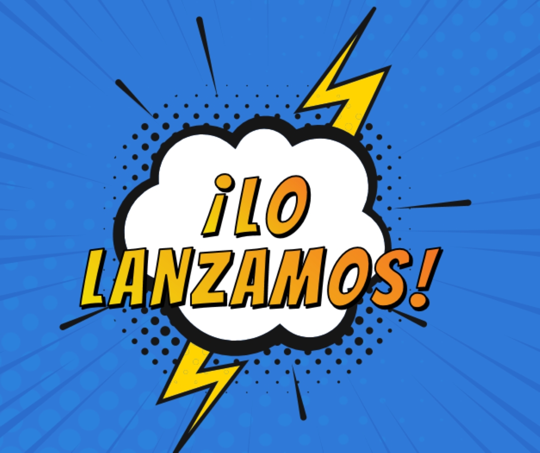 ¡Lo lanzamos! blue modern-bold