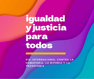 Día Internacional de Honor contra la Homofobia purple modern-bold