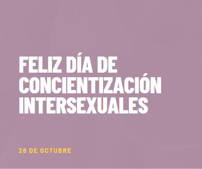 Feliz Día de concienciación intersexuales purple modern-bold