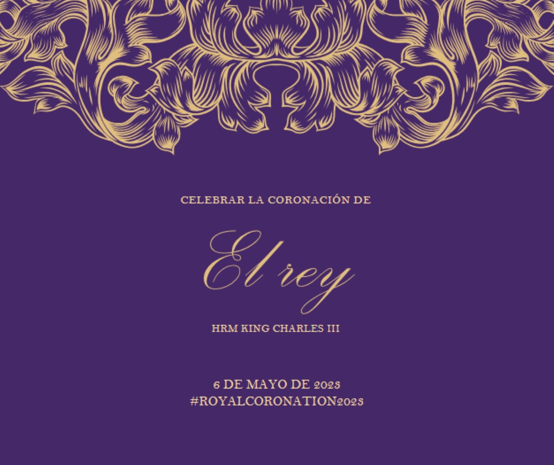 Una coronación adecuada para un rey purple modern-simple