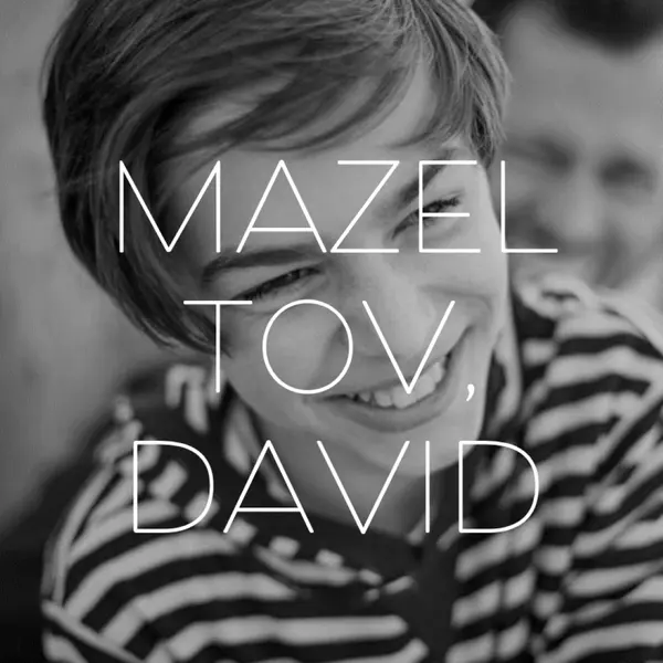 Mazel tov en tu bar mitzvah black modern-simple