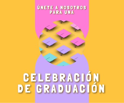 Unirse a la celebración de graduación yellow whimsical-color-block