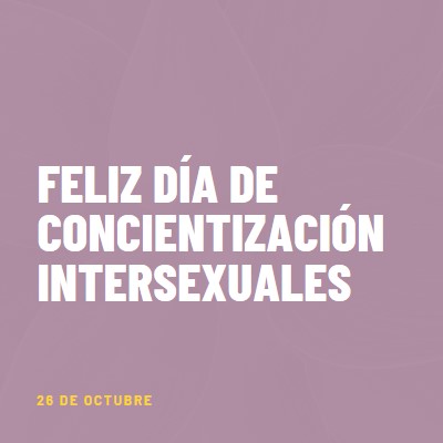 Feliz Día de concienciación intersexuales purple modern-bold