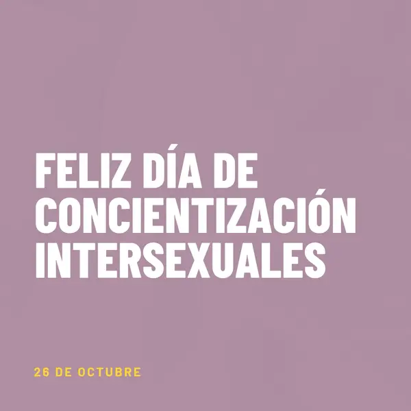 Feliz Día de concienciación intersexuales purple modern-bold