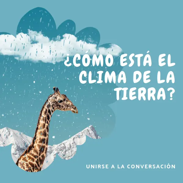 Hablemos sobre el cambio climático blue whimsical-color-block