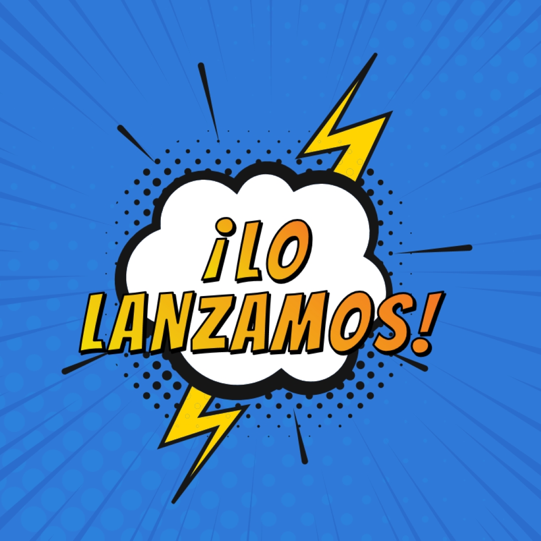 ¡Lo lanzamos! blue modern-bold
