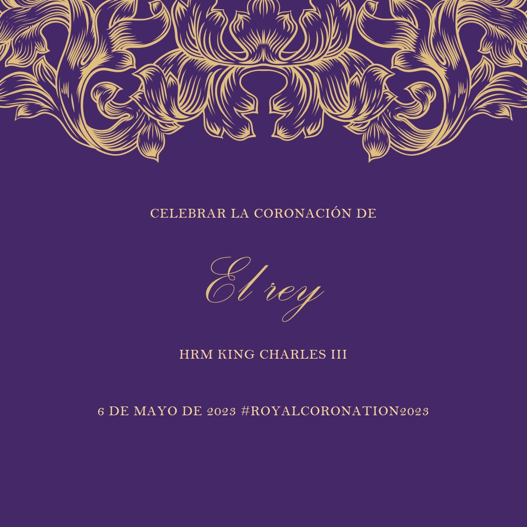 Una coronación adecuada para un rey purple modern-simple