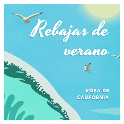 Anuncio de oferta de verano blue vintage-retro