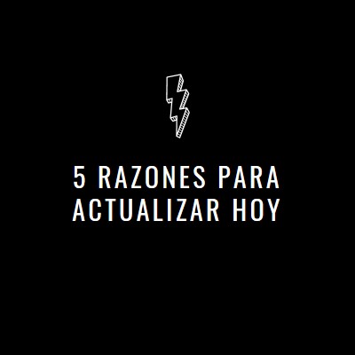 Cinco razones para actualizar black modern-bold