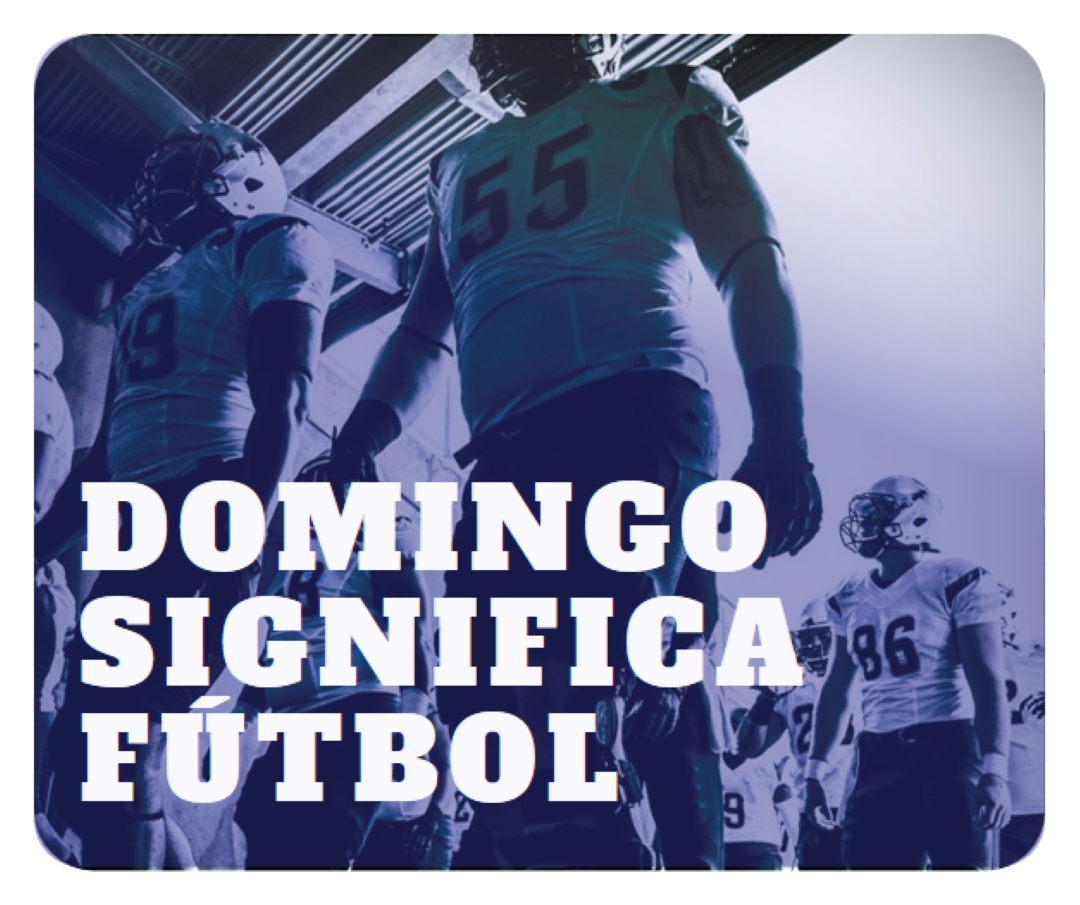 Domingo significa fútbol purple modern-bold