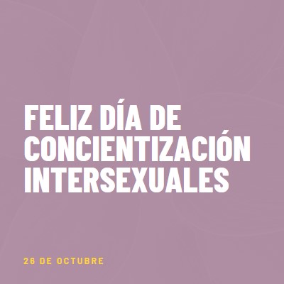 Feliz Día de concienciación intersexuales purple modern-bold