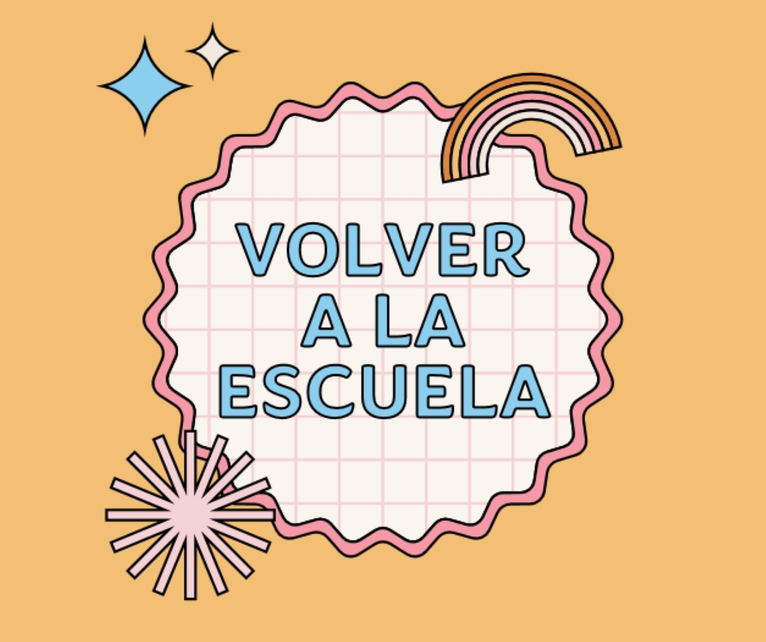 Deslumbrar a la escuela orange vintage-retro