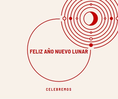 Celebrar el Año Nuevo Lunar white modern-simple