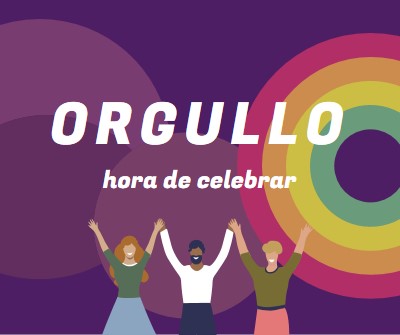 Celebrar el orgullo purple modern-bold