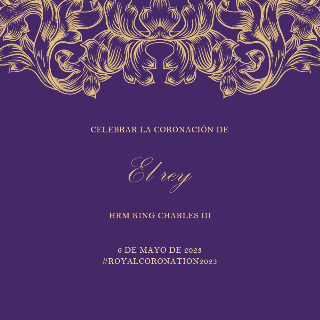 Una coronación adecuada para un rey purple modern-simple