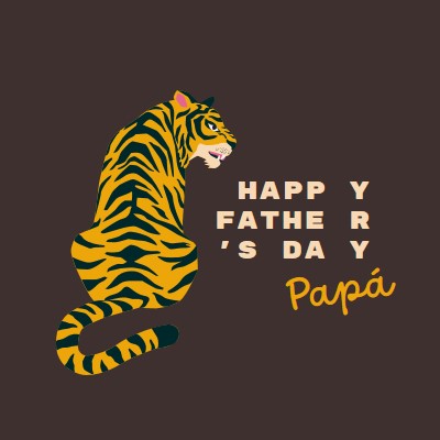 Feliz Día del Padre, papá brown whimsical-color-block