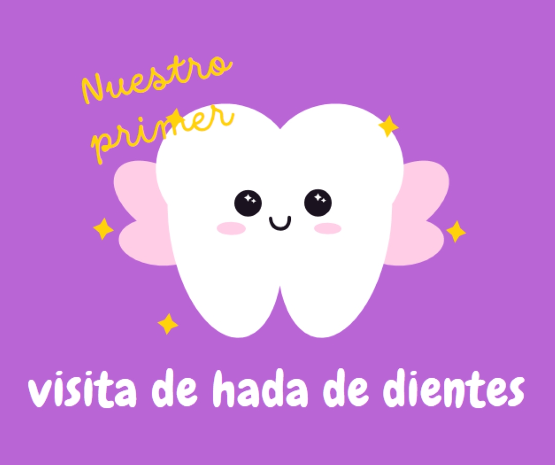 Primera visita al hada de los dientes purple whimsical-color-block