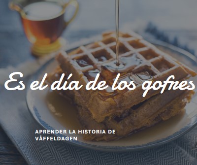 Es el día de los gofres blue modern-simple