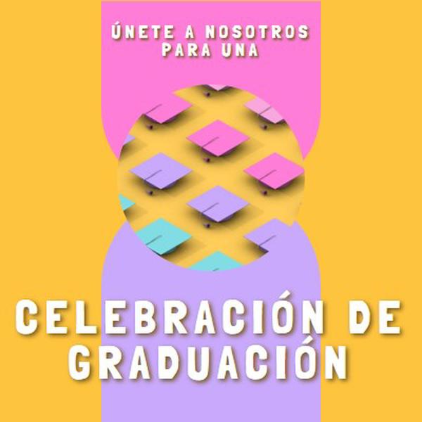 Unirse a la celebración de graduación yellow whimsical-color-block