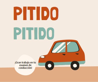 ¡Pitido pitido! orange whimsical-color-block