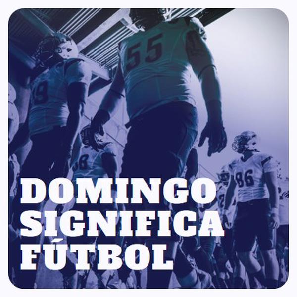 Domingo significa fútbol purple modern-bold