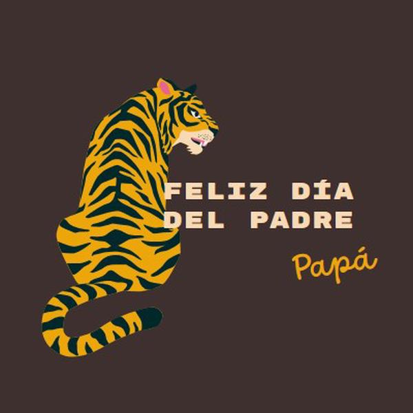 Feliz Día del Padre, papá brown whimsical-color-block