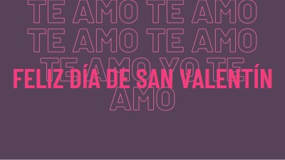 Te amo, San Valentín purple modern-bold