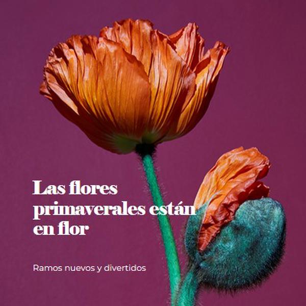 Flores frescas purple modern-simple