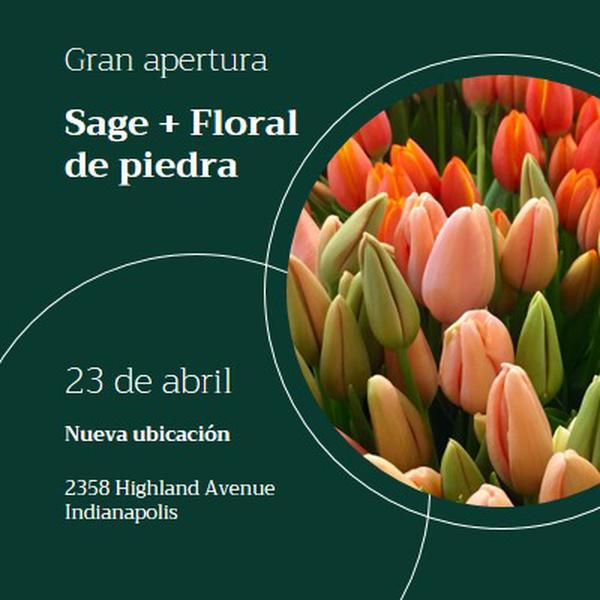 Gran apertura de boutique floral green modern-simple