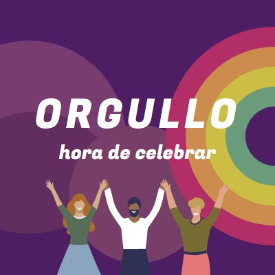 Celebrar el orgullo purple modern-bold