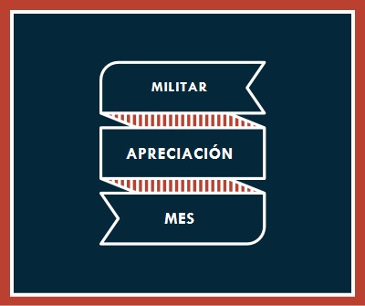 Celebración del mes de la apreciación militar blue modern-simple