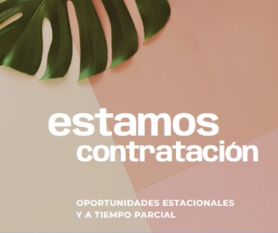 Estamos contratando trabajadores estacionales pink modern-simple