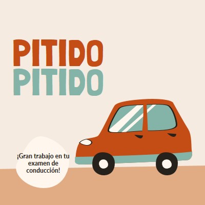 ¡Pitido pitido! orange whimsical-color-block