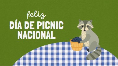 Feliz Día Nacional de Picnic green whimsical-color-block